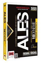 Yargı Yayınları 2025 ALES Vip Sayısal-Sözel Yetenek Tamamı Çözümlü Fasikül Fasikül 10 Deneme