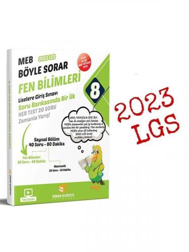 Fen Bilimleri Soru Bankası | 8. Sınıf LGS 2023 Sinan Kuzucu Yayınları 