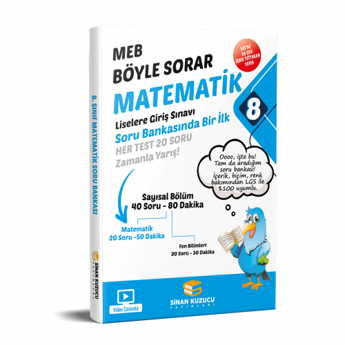 Meb Böyle Sorar 8.Sınıf Matematik Soru Bankası Sinan Kuzucu Yayınları 